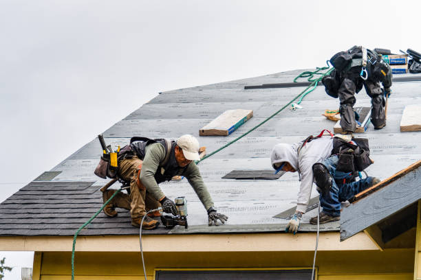 Professional Gutter Installation technician working in Edelstein, IL